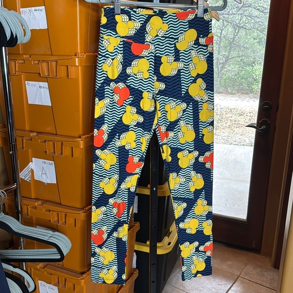 NEW Lularoe OS One Size Disney Mickey Mouse Leggings Size  2-10 - Picture 1 of 5